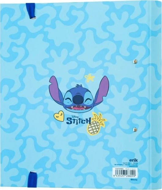 „Disney Stitch“ – A4 formato segtuvas iš „Tropical“ kolekcijos (2 žiedai, gumytė)