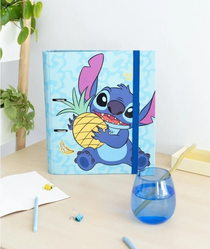 „Disney Stitch“ – A4 formato segtuvas iš „Tropical“ kolekcijos (2 žiedai, gumytė)