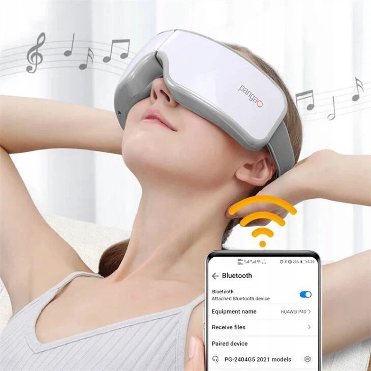 Masažuoklis Verk Akių ir smilkinių masažuoklis PG-2404G5 BT Muzika Šiluminis kompresas Vibracijos Pangao