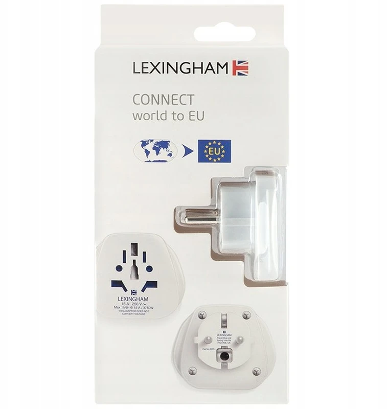 LEXINGHAM UNIVERSALUS PERĖJIMO ADAPTERIS PASAULIS-> ES SHUCKO