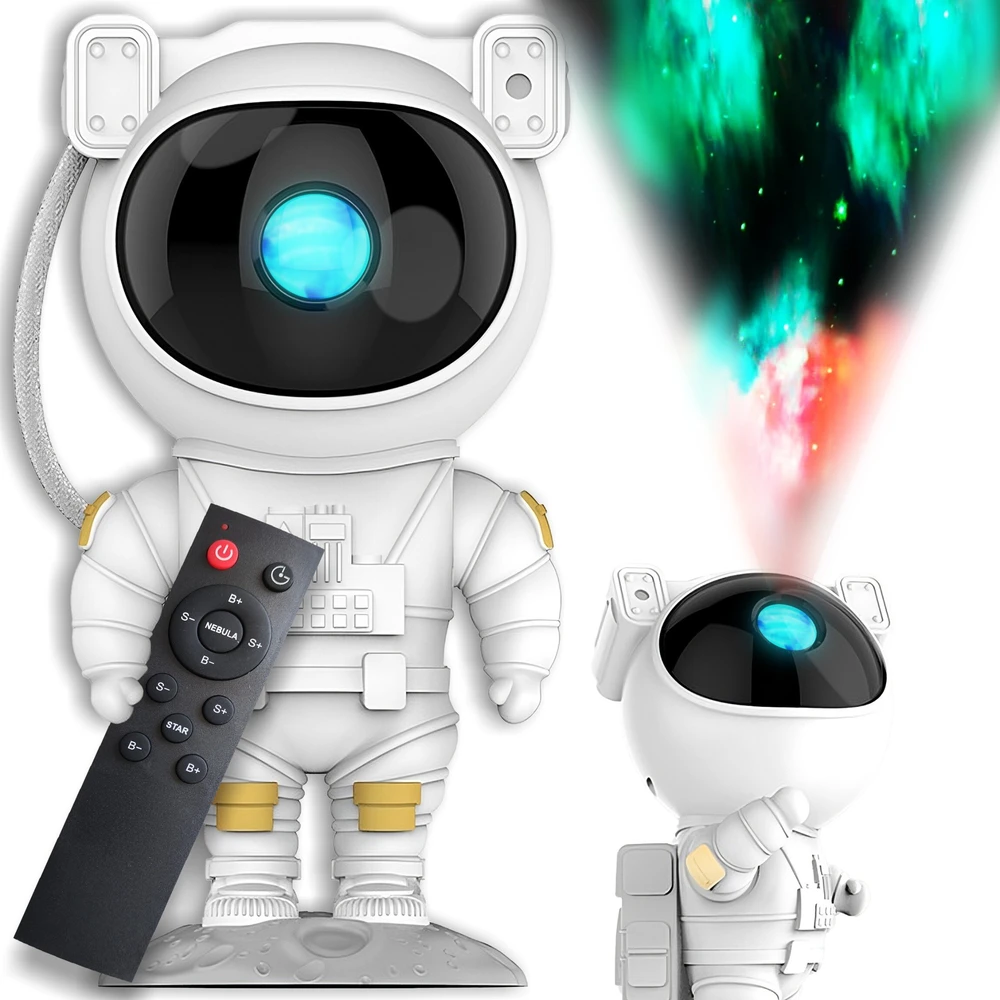 Blackmoon Astronauto žvaigždžių projektorius, vaikų naktinė lemputė, kosmoso projektorius, nuotolinio valdymo pultas -e796