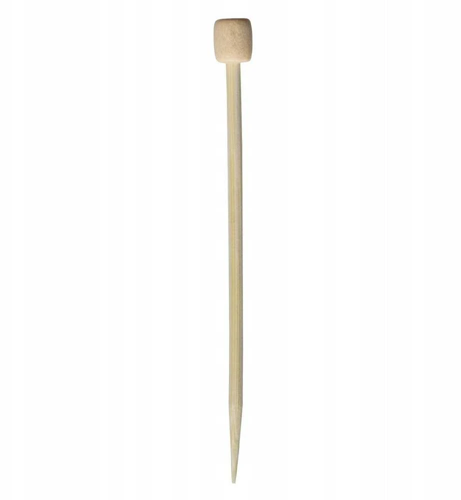 Verlo Bamboo Bambukinės maisto lazdelės, 7,2 cm, cilindro formos galais, 100 vnt.