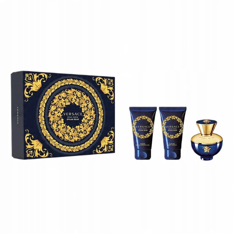 Kvepalų rinkinys moterims Versace Dylan Blue Pour Femme (EDP, 50 ml + kūno losjonas, 50 ml + dušo želė, 50 ml)