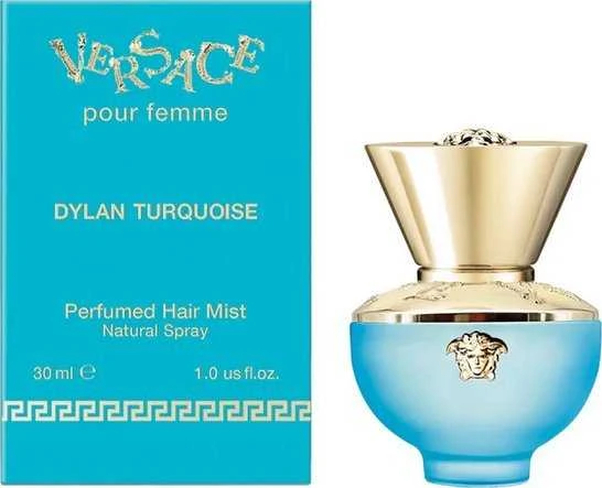 Versace Dylan Turquoise plaukų purškiklis moterims, 30 ml