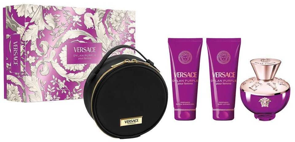 Kvepalų rinkinys moterims Versace Pour Femme Dylan Purple (EDP, 100 ml + dušo želė, 100 ml + kūno losjonas, 100 ml + kosmetinė)