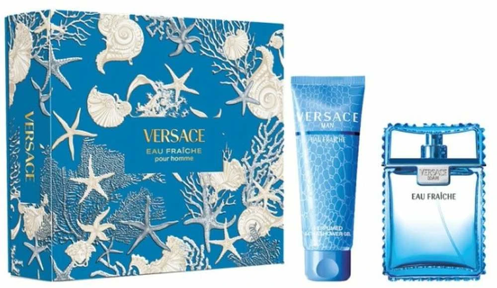 Versace Man Eau Fraiche EDT rinkinys vyrams (EDT 100 ml + Dušo želė 150 ml)