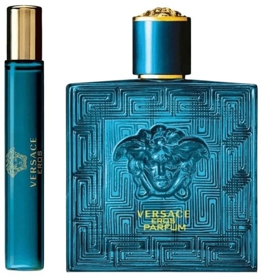 Versace Eros parfumuotas vanduo 100ml + parfumuotas vanduo 10ml + kosmetikos krepšys (311795)