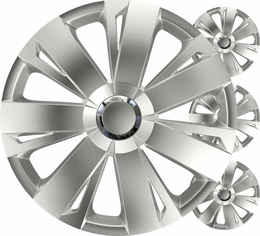 Versaco Ratų gaubtai 4 vnt. Energy, sidabriniai 15"