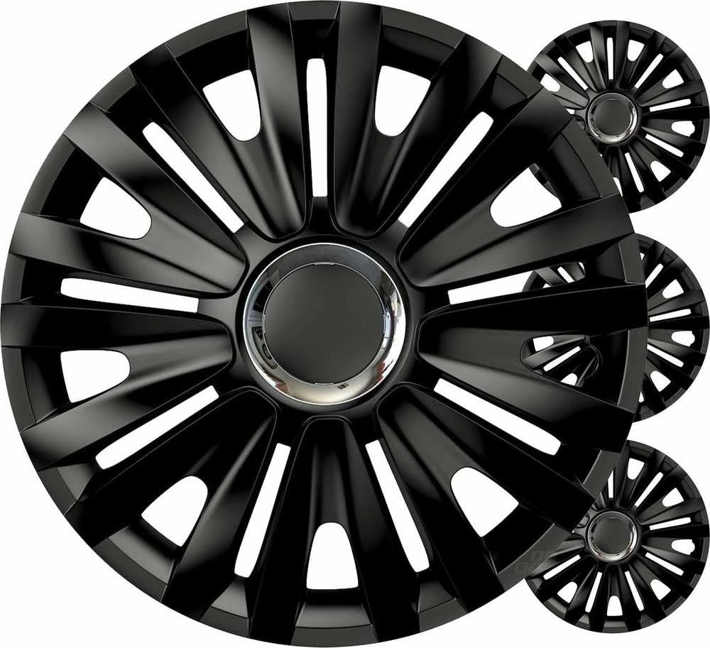 Versaco Ratų gaubtai 4 vnt. Royal, juodi 15"
