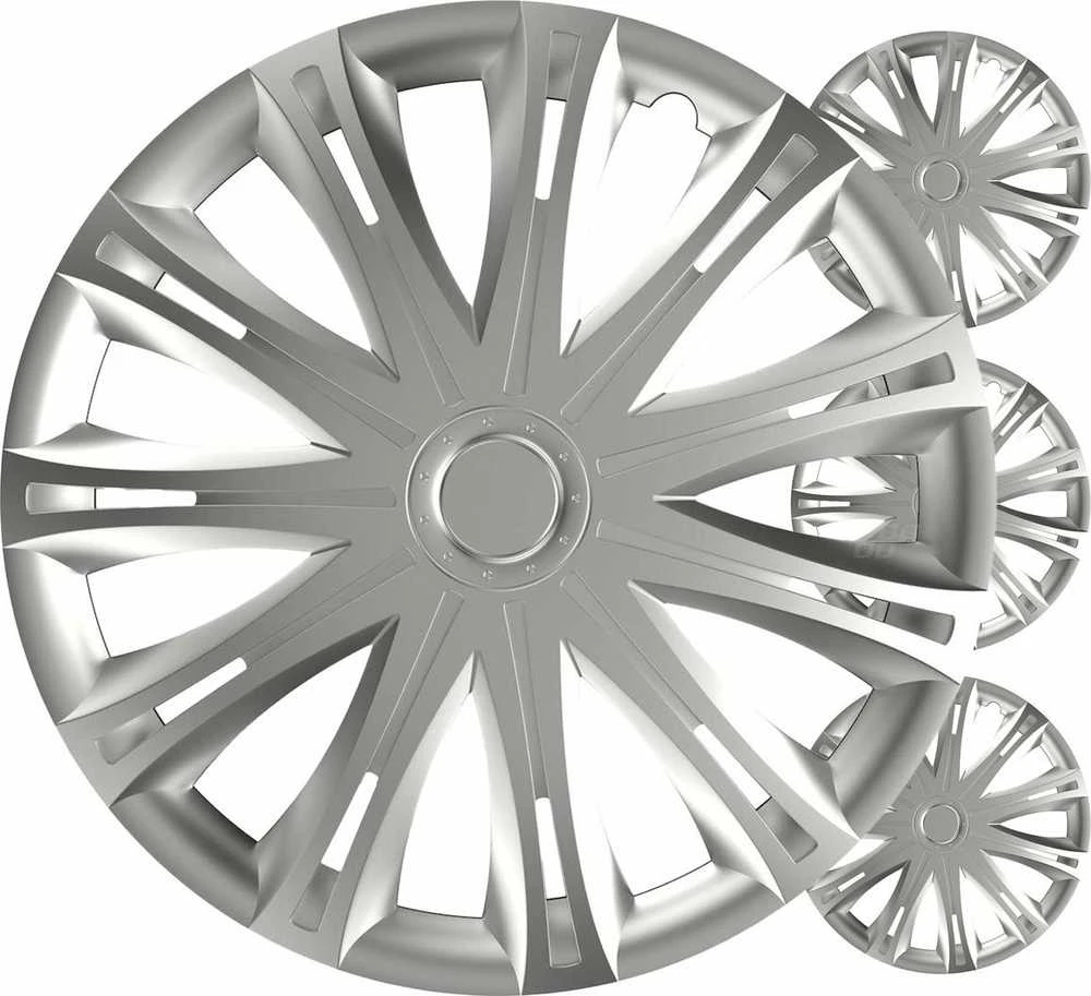 Versaco Ratų gaubtai 4 vnt. Spark, sidabriniai 17"