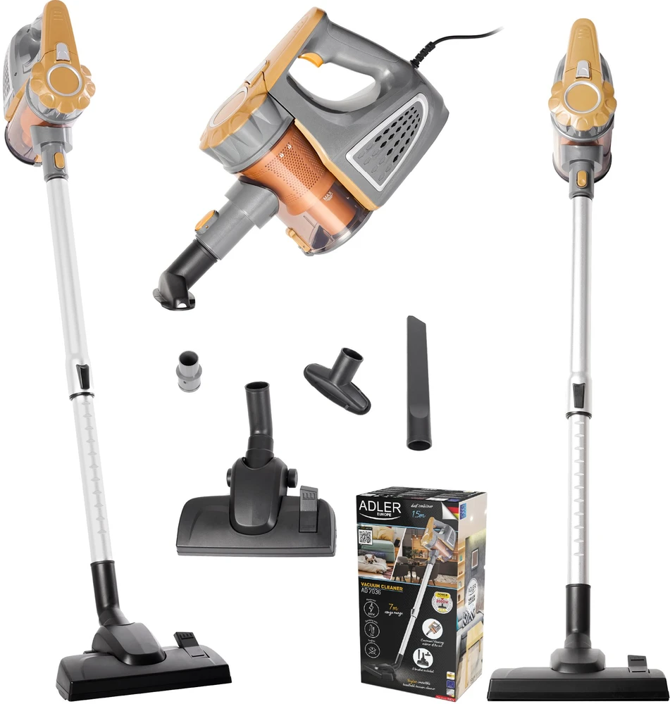 Adler dulkių siurblys | AD 7036 | Virvelinis veikiantis | Rankinis | 800 W | 220-240 V | Veikimo spindulys 6 m | Baltas | Garantija 24 mėn.