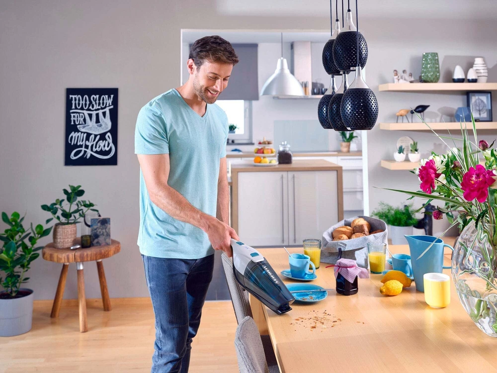 Dulkių siurblys Leifheit Rotaro PowerVac 2in1 2-in-1 stick vacuum Baterija Dry EPA Bagless Juodas, Mėlyna, Baltas