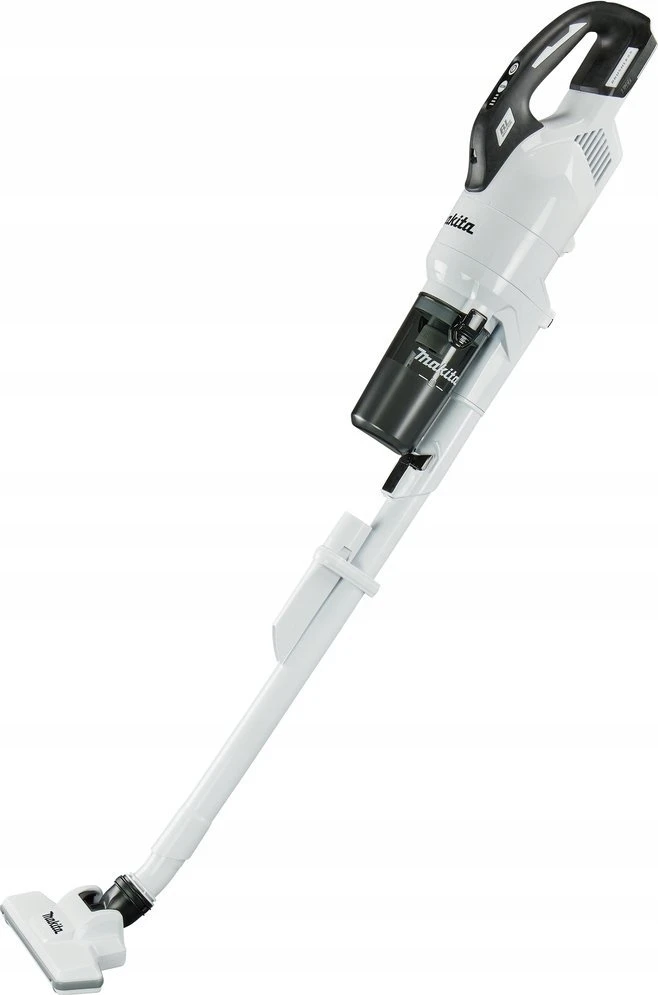Makita DCL286FZW Akumuliatorinis dulkių siurblys, LXT, 18V, bešepetėlinis variklis, su cikloniniu priedu, baltos spalvos 100W. Be akumuliatoriaus ir kroviklio.