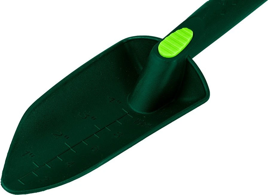 Zestaw Rinkinys 4 plastikinių rankinių įrankių rinkinys (grėbliai, žnyplės, kastuvas, kauptukas/žnyplės)