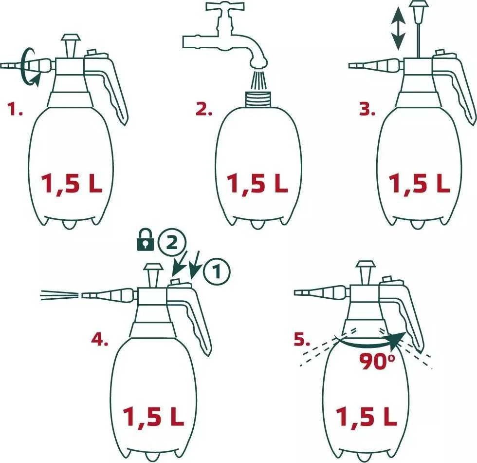 Purkštuvas Verto 15G502, 1,5 l