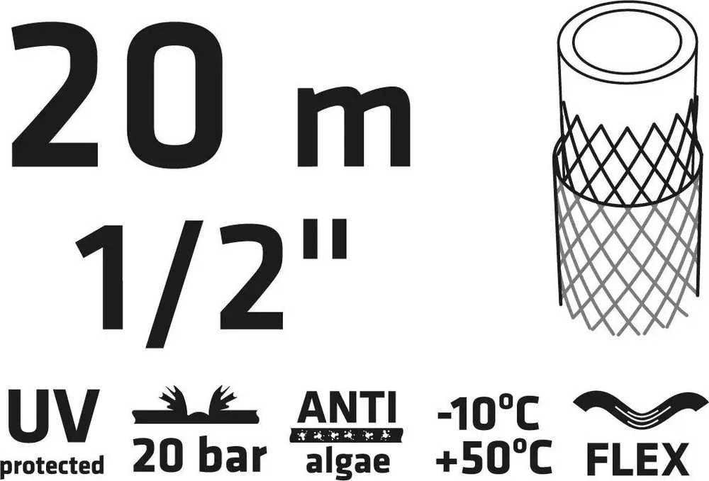 Verto Žarna Sodo žarna 20 m, 1/2" ECONOMY