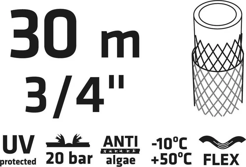 Verto Žarna Sodo žarna 30 m, 3/4" ECONOMY