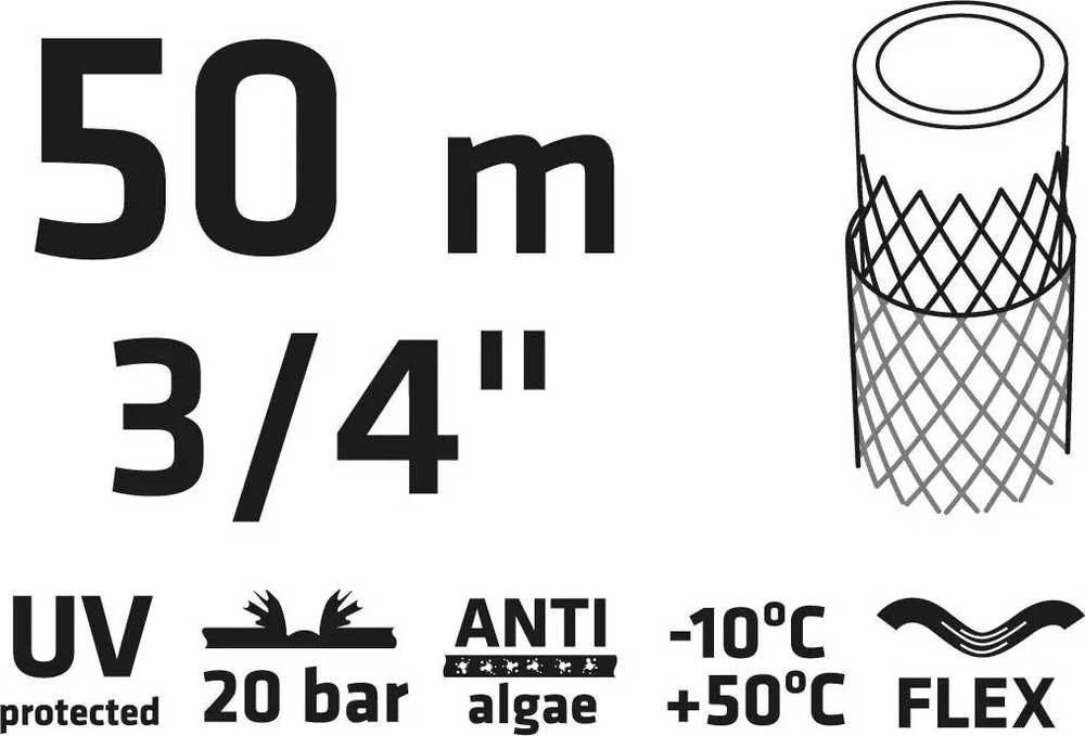 VRO Žarna Sodo žarna 50 m, 3/4" EKONOMINĖ