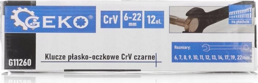 Veržliarakčiai Geko CRV-juodi 6-22mm 12vnt. (20)