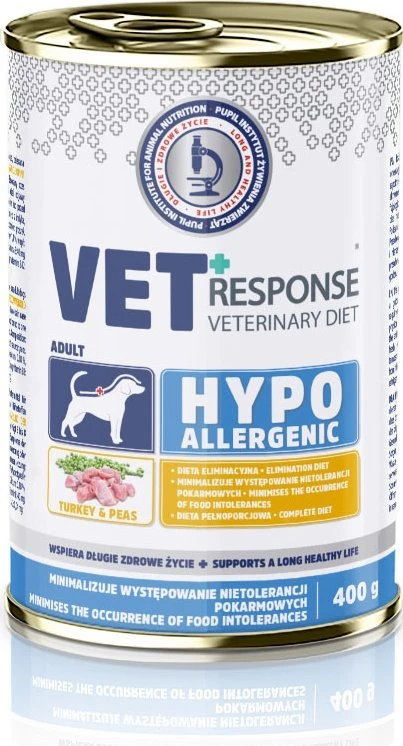 VET RESPONSE Hypoallergenic kalakutiena – drėgnas ėdalas šunims – 400g
