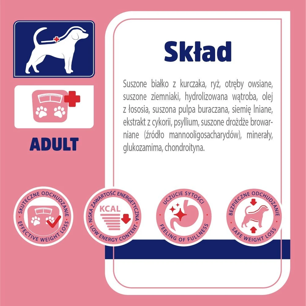 VET RESPONSE Weight balance – sausas Maistas šunims – 8kg