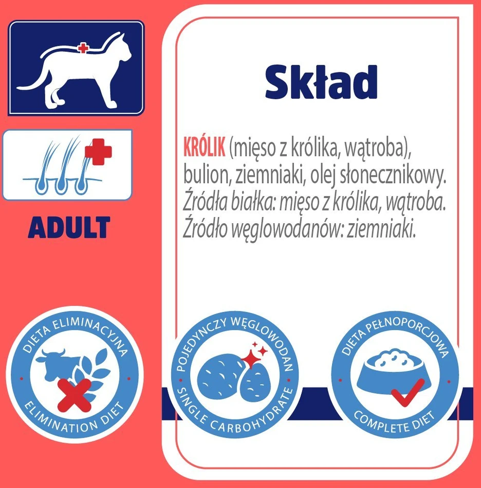 VET RESPONSE Hypoallergenic triušiena – šlapias kačių maistas – 85g