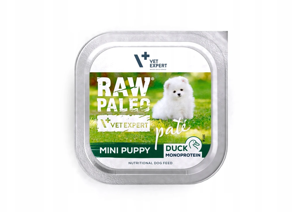 Vetexpert RAW PALEO Pâte Mini Puppy antiena – drėgnas ėdalas šunims – 150g