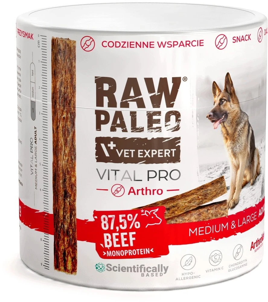 VetExpert Raw Paleo Vital Pro sąnariams jautiena vidutiniams dideliems šunims 100 g