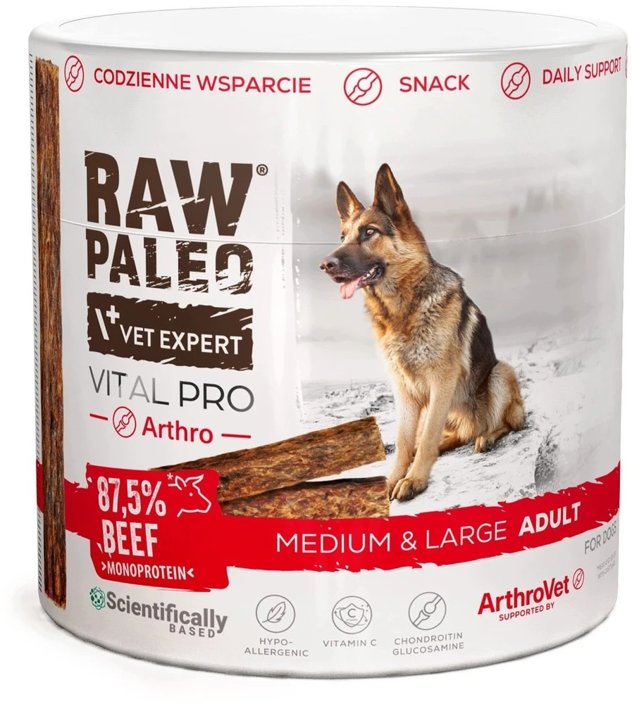 VetExpert Raw Paleo Vital Pro sąnariams jautiena vidutiniams dideliems šunims 100 g