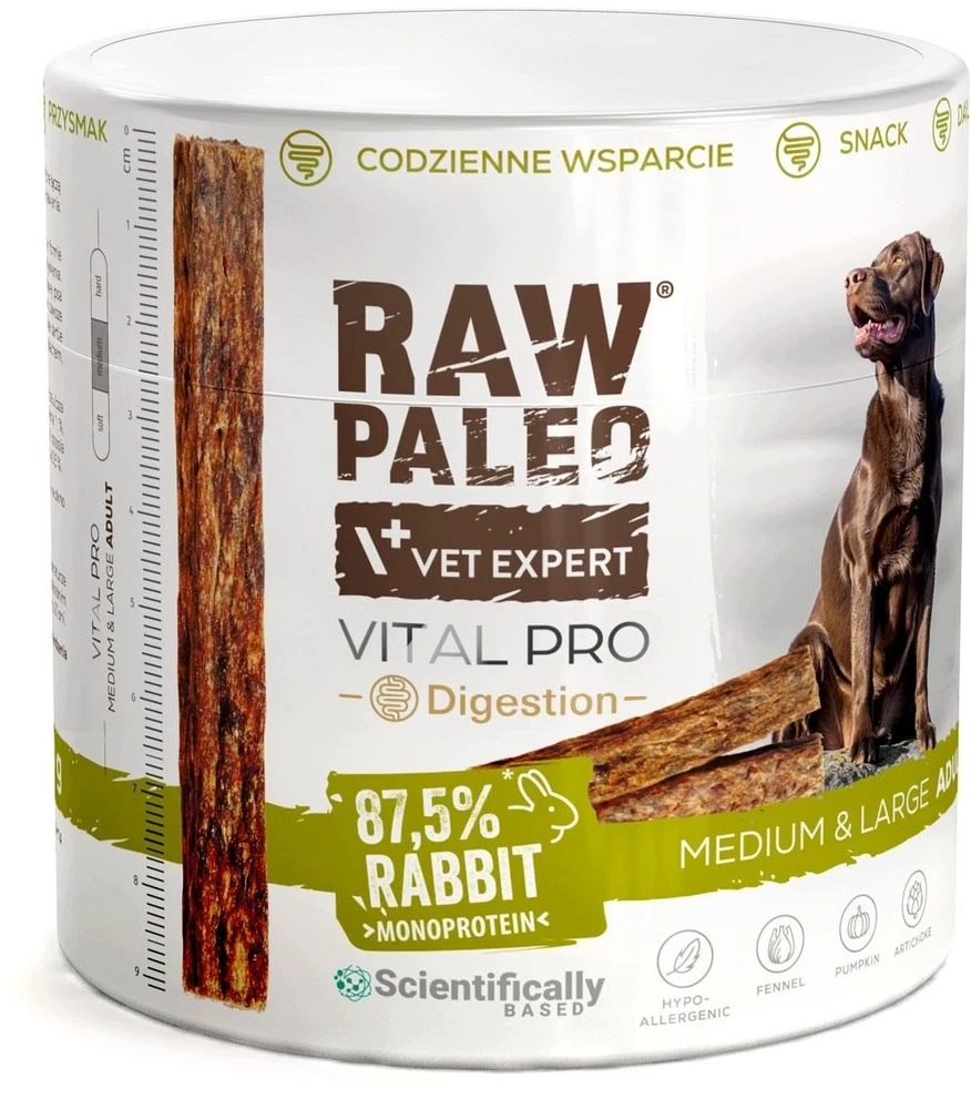 VetExpert Raw Paleo Vital Pro virškinimo triušis vidutinėms ir didelėms veislėms 100 g