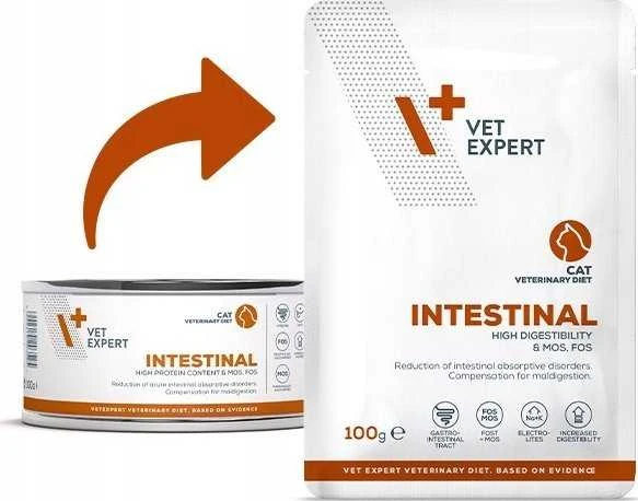 Vetexpert VET EXPERT Veterinary Diet Intestinal Cat - šlapias kačių ėdalas - 100 g