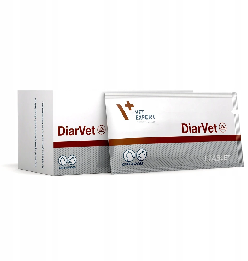 Gyvūnų Papildas - VetExpert Diarvet 6 Tabletės Šunims Ir Katėms, Be Grūdų, Be Gliuteno