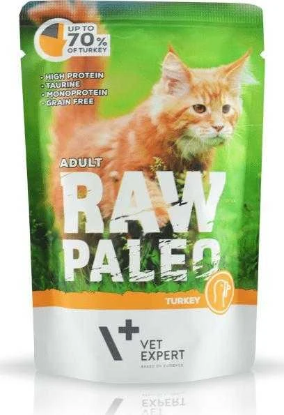Vetexpert Drėgnas Kačių Maistas - RAW PALEO Kalakutiena 100 g