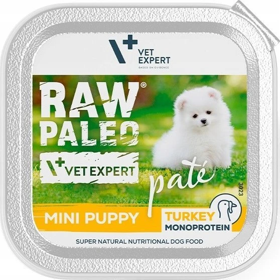 Vetexpert Drėgnas Šunų Maistas - RAW PALEO Mini Puppy kalakutiena 150 g