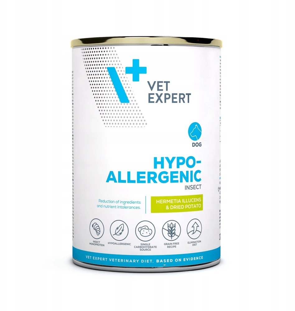Raw Paleo VETEXPERT Veterinary Diet Hypoallergenic Insect – šlapias šunų pašaras – 375g