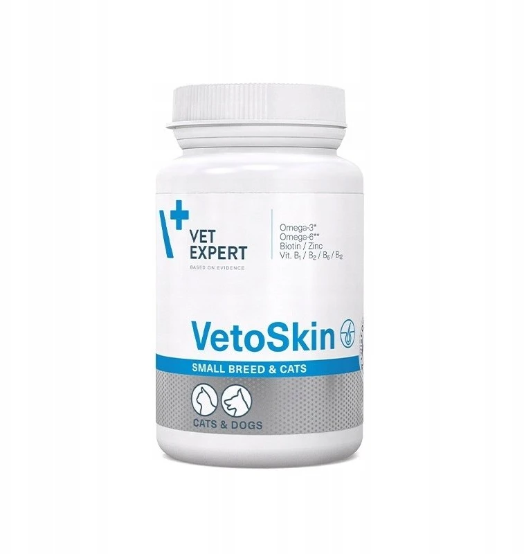 Raw Paleo VETEXPERT VetoSkin Small breeds – papildai šunims ir katėms – 60 tablečių
