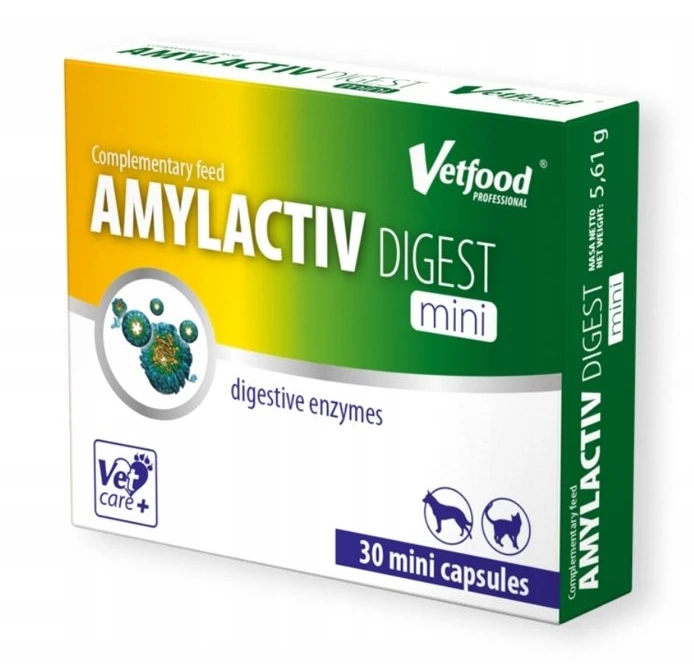 Gyvūnų maistas - Vetfood Amylactiv Digest Mini 30vnt Be sojos Be glitimo