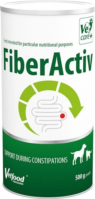 Papildai gyvūnams - Vetfood Fiber Activ 500g Virškinimo palaikymas Be glitimo