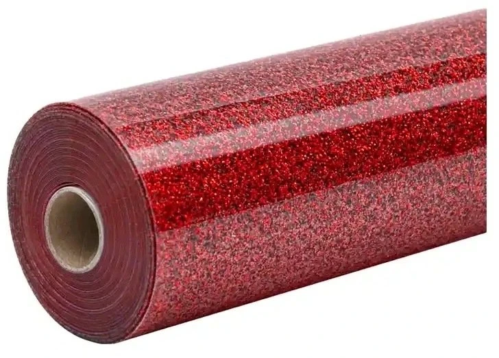 HTVRONT blizganti termo perdavimo plėvelė, 30,5 cm x 90 cm (raudona)