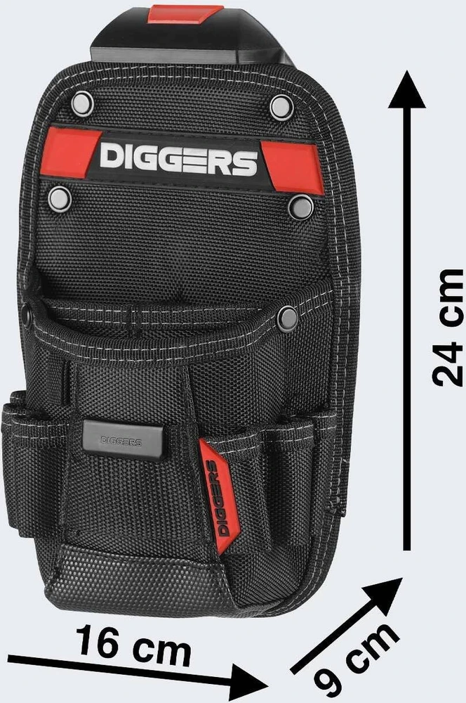 „Vevor Diggers Quick“ juodos „Technics“ įrankių kišenė