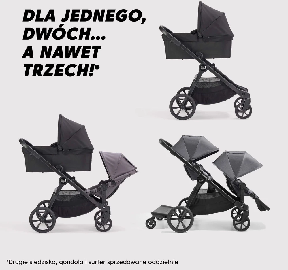 Vežimėlis BABY JOGGER BBJ WOZEK 2W1 SELECT2 Krepšys vežimėliui RADIANT SLAT W