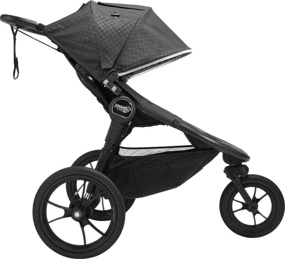 Vežimėlis Baby Jogger Summit X3, juodas (Midnight Juodas)