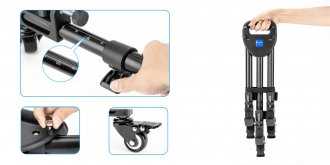 Kamera - Fotopro Dolly DP 2 15 kg talpos Juoda