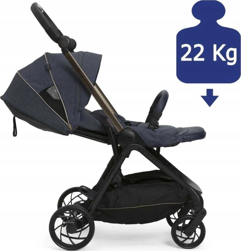 Vežimėlis Chicco Vežimėlis ONE4EVER DENIM SHINE tamsiai mėlyna