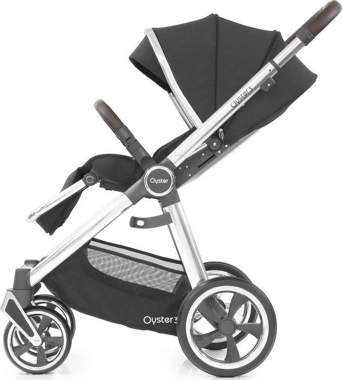 BabyStyle Oyster 3 stilingas vaikiškas vežimėlis | Tamsiai pilkos/sidabro spalvos "Caviar Silver"