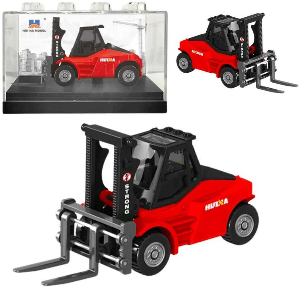 Raudonas kolekcinis šakinio krautuvo modelis Huina 1:80