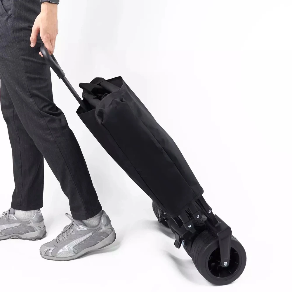 Vežimėlis Wozinsky WZP-100 pliažas, turistinis, sodo, patvarūs, platūs ratai, su apsauginis tinklelis iki 100 kg - juoda