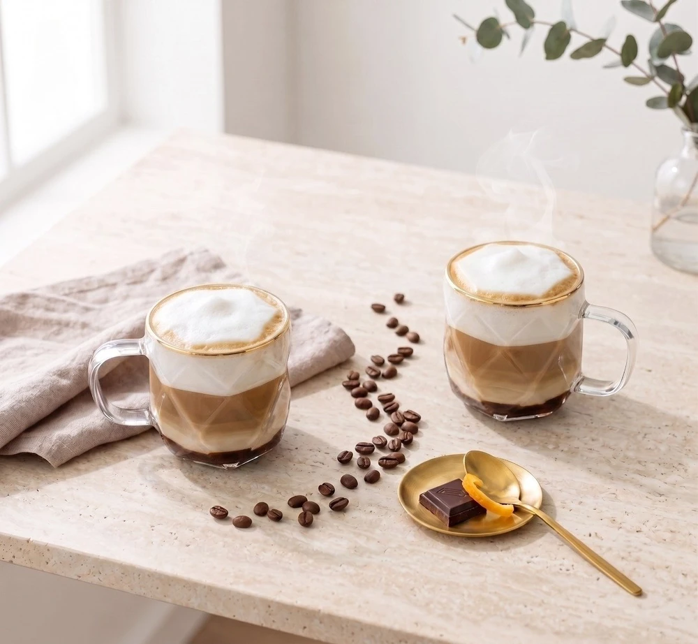 Vialli Design 2 filiżanki 350 ml Geo Gold (32125)