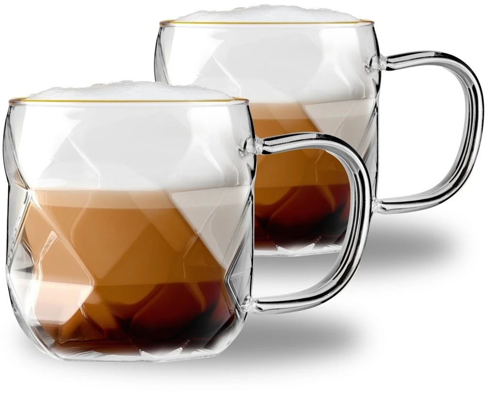 Vialli Design 2 filiżanki 350 ml Geo Gold (32125)