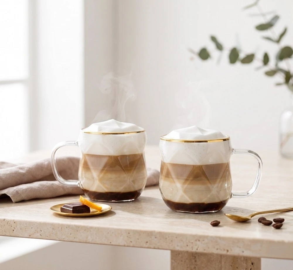 Vialli Design 2 filiżanki 350 ml Geo Gold (32125)